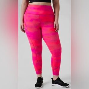 Athleta Rainier Tight 2x Warm Brilliance Pink